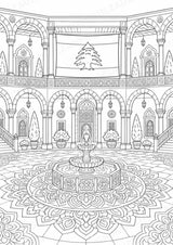 Libanon Mandalas Ausmalbilder – Länder und Kulturen – 15 Malvorlagen – Materialseite 14