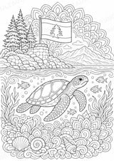 Libanon Mandalas Ausmalbilder – Länder und Kulturen – 15 Malvorlagen – Materialseite 16