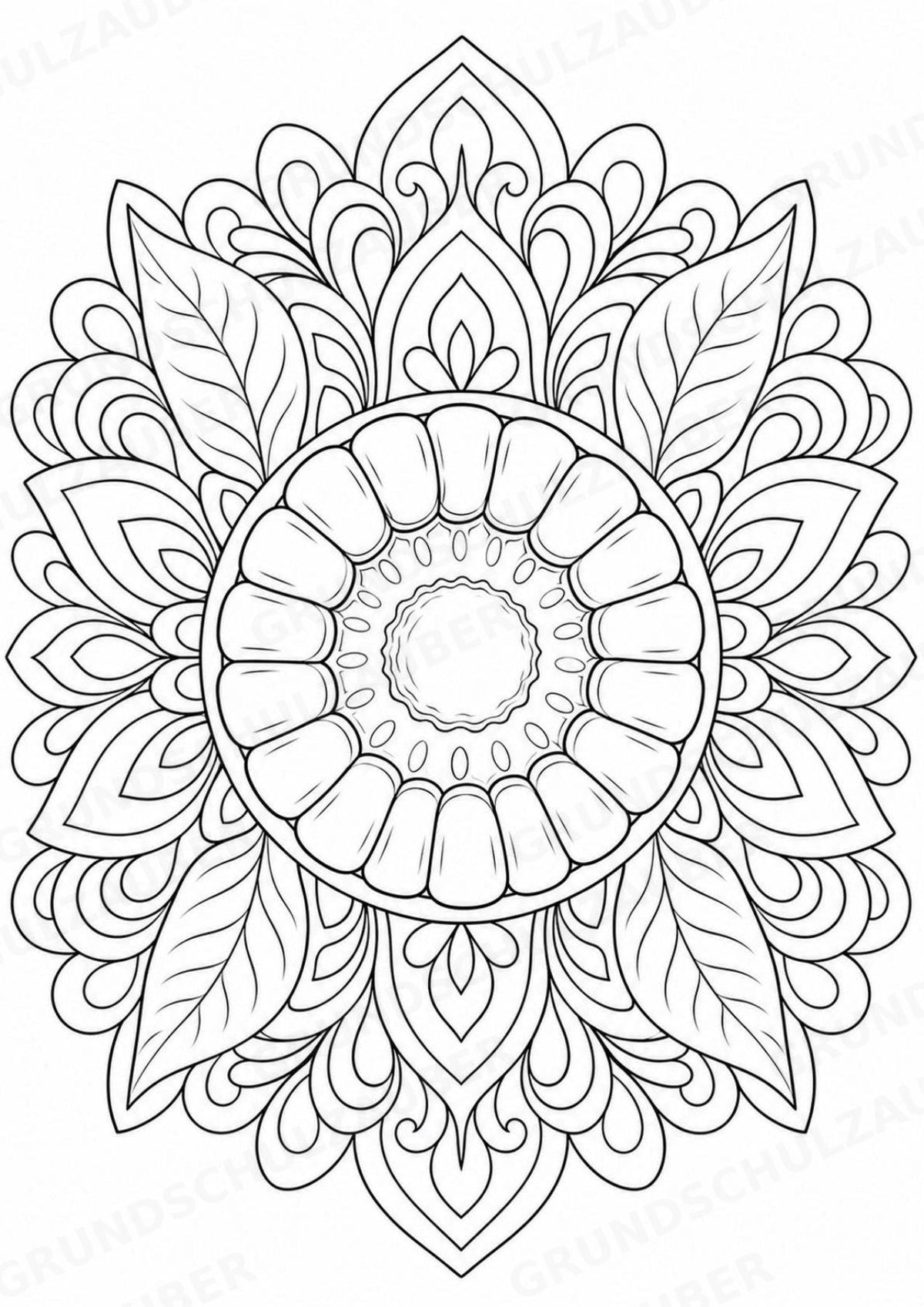 Mais Mandalas Ausmalbilder – Gemüse – 15 Malvorlagen – Materialseite 14