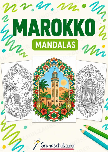 Marokko Mandalas Ausmalbilder – Länder und Kulturen – 15 Malvorlagen – Cover