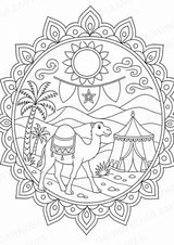 Marokko Mandalas Ausmalbilder – Länder und Kulturen – 15 Malvorlagen – Materialseite 6