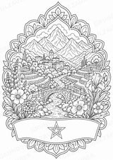 Marokko Mandalas Ausmalbilder – Länder und Kulturen – 15 Malvorlagen – Materialseite 12