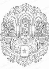 Marokko Mandalas Ausmalbilder – Länder und Kulturen – 15 Malvorlagen – Materialseite 15