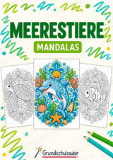 Meerestiere Mandalas Ausmalbilder – Tiere – 15 Malvorlagen – Cover