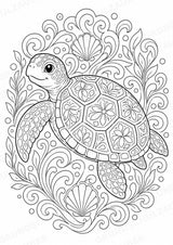 Meerestiere Mandalas Ausmalbilder – Tiere – 15 Malvorlagen – Materialseite 3