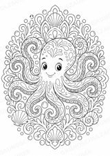 Meerestiere Mandalas Ausmalbilder – Tiere – 15 Malvorlagen – Materialseite 4