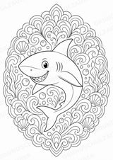 Meerestiere Mandalas Ausmalbilder – Tiere – 15 Malvorlagen – Materialseite 7