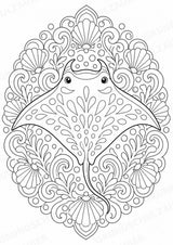 Meerestiere Mandalas Ausmalbilder – Tiere – 15 Malvorlagen – Materialseite 8