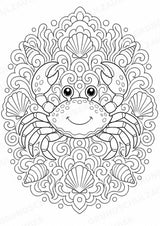 Meerestiere Mandalas Ausmalbilder – Tiere – 15 Malvorlagen – Materialseite 9