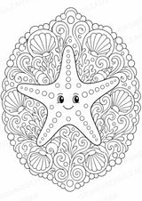 Meerestiere Mandalas Ausmalbilder – Tiere – 15 Malvorlagen – Materialseite 10