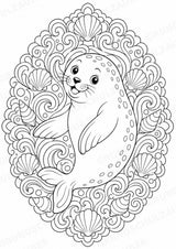 Meerestiere Mandalas Ausmalbilder – Tiere – 15 Malvorlagen – Materialseite 12