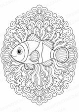 Meerestiere Mandalas Ausmalbilder – Tiere – 15 Malvorlagen – Materialseite 13