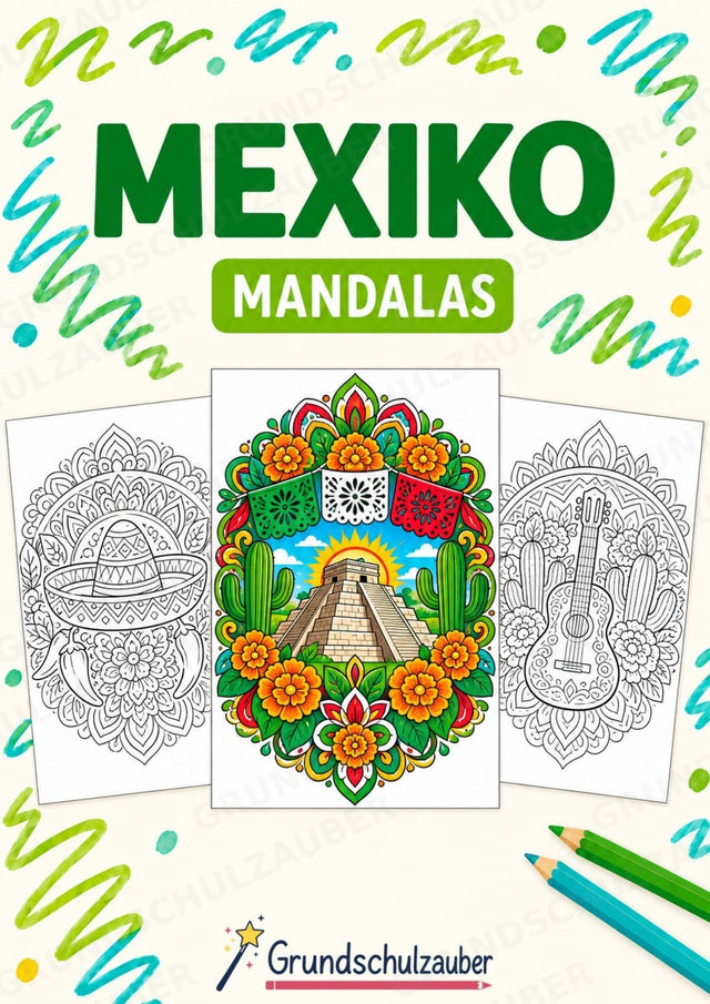 Mexiko Mandalas Ausmalbilder – Länder und Kulturen – 15 Malvorlagen – Cover