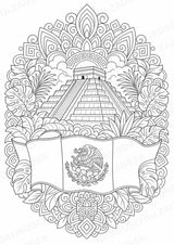 Mexiko Mandalas Ausmalbilder – Länder und Kulturen – 15 Malvorlagen – Materialseite 2