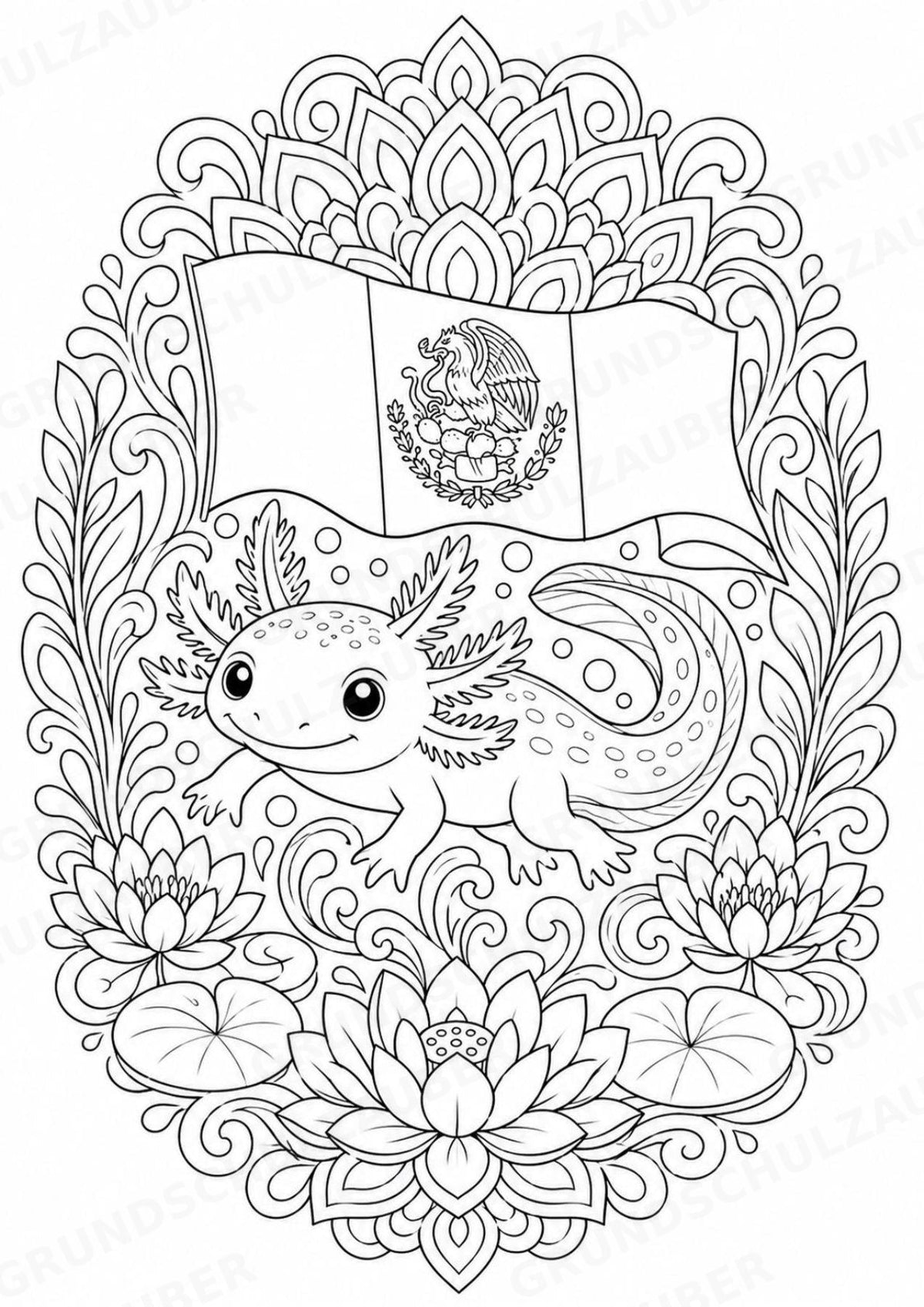 Mexiko Mandalas Ausmalbilder – Länder und Kulturen – 15 Malvorlagen – Materialseite 5