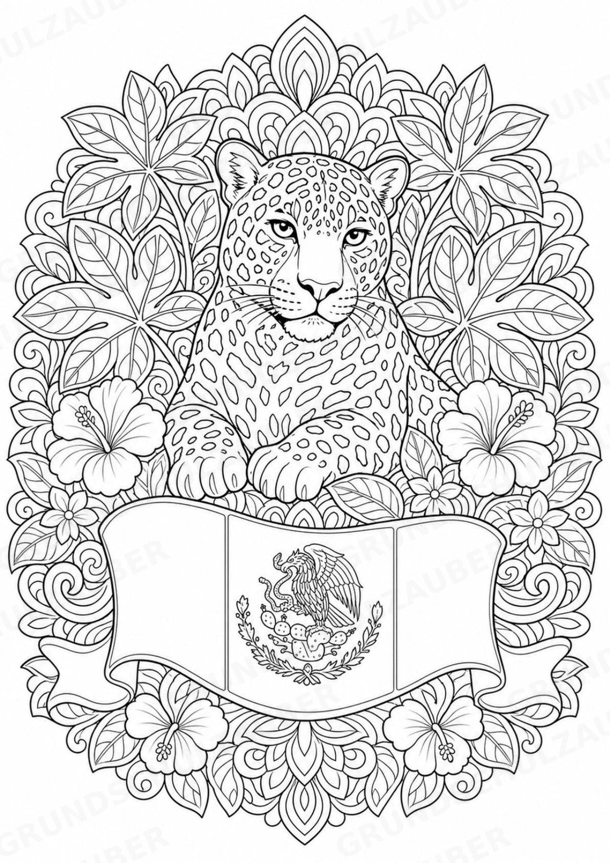Mexiko Mandalas Ausmalbilder – Länder und Kulturen – 15 Malvorlagen – Materialseite 6