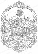 Mexiko Mandalas Ausmalbilder – Länder und Kulturen – 15 Malvorlagen – Materialseite 9