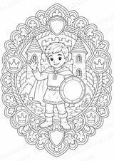 Mittelalter Mandalas Ausmalbilder – Geschichte und Kulturen – 15 Malvorlagen – Materialseite 2