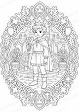 Mittelalter Mandalas Ausmalbilder – Geschichte und Kulturen – 15 Malvorlagen – Materialseite 4