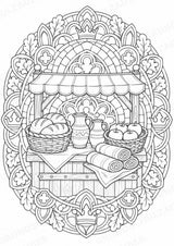 Mittelalter Mandalas Ausmalbilder – Geschichte und Kulturen – 15 Malvorlagen – Materialseite 9
