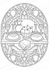 Mittelalter Mandalas Ausmalbilder – Geschichte und Kulturen – 15 Malvorlagen – Materialseite 12