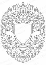 Mittelalter Mandalas Ausmalbilder – Geschichte und Kulturen – 15 Malvorlagen – Materialseite 13