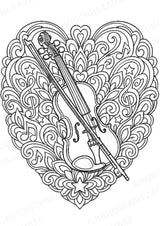 Musikinstrumente Mandalas Ausmalbilder – Musikinstrumente – 15 Malvorlagen – Materialseite 4