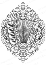 Musikinstrumente Mandalas Ausmalbilder – Musikinstrumente – 15 Malvorlagen – Materialseite 10