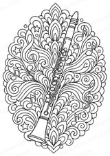 Musikinstrumente Mandalas Ausmalbilder – Musikinstrumente – 15 Malvorlagen – Materialseite 11