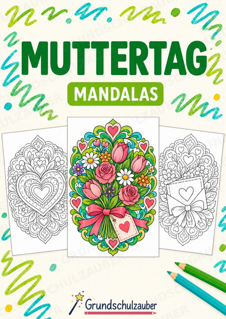 Muttertag Mandalas Ausmalbilder – Feste und Feiertage – 15 Malvorlagen – Cover