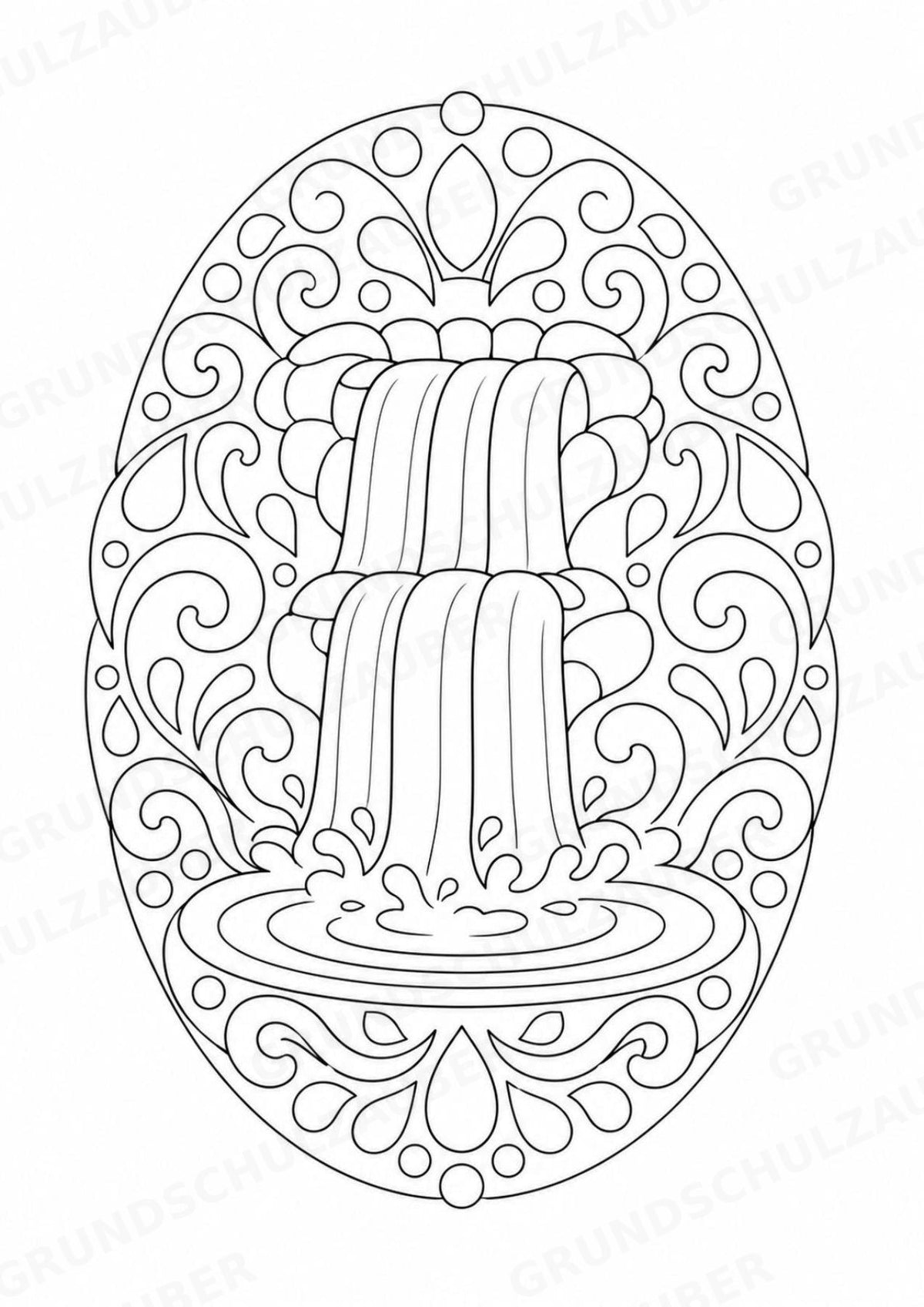 Natur Mandalas Ausmalbilder – Natur und Pflanzen – 15 Malvorlagen – Materialseite 3