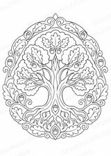 Natur Mandalas Ausmalbilder – Natur und Pflanzen – 15 Malvorlagen – Materialseite 4