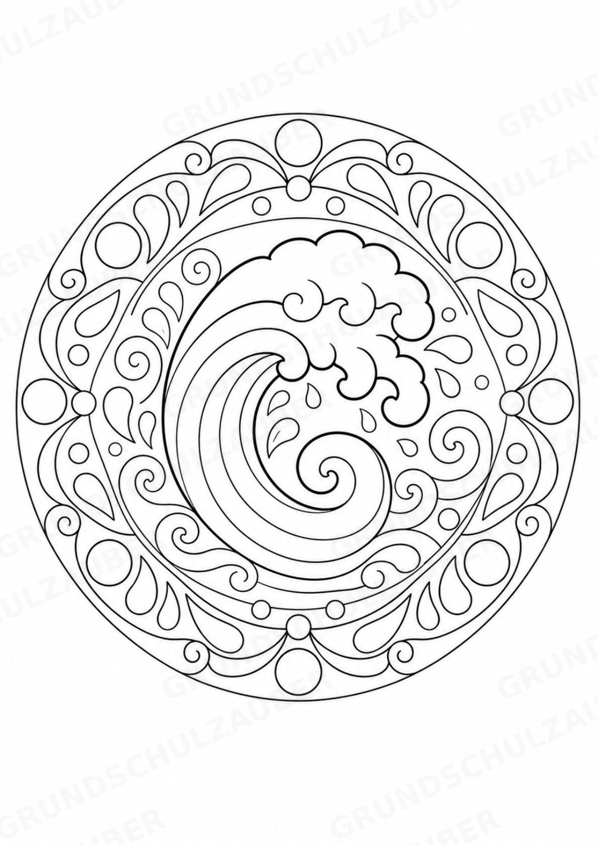 Natur Mandalas Ausmalbilder – Natur und Pflanzen – 15 Malvorlagen – Materialseite 5