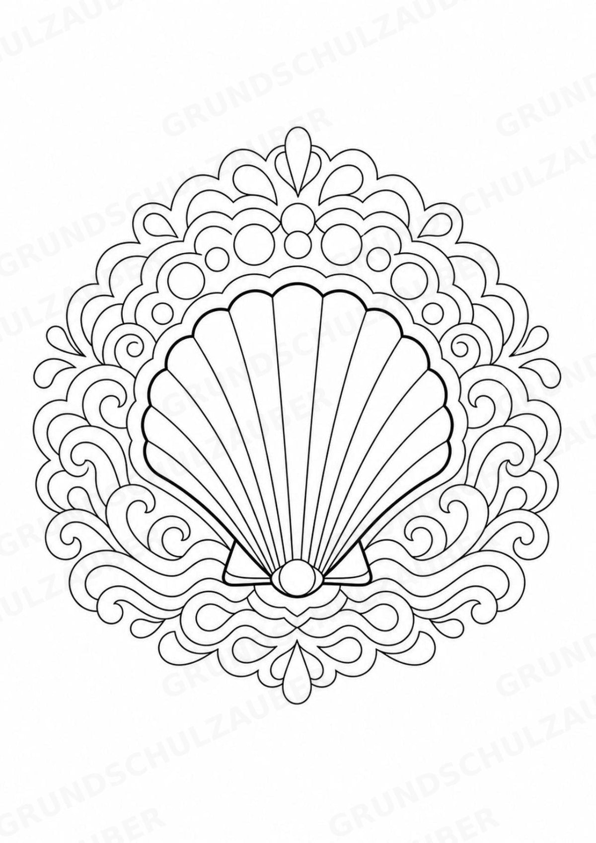 Natur Mandalas Ausmalbilder – Natur und Pflanzen – 15 Malvorlagen – Materialseite 6