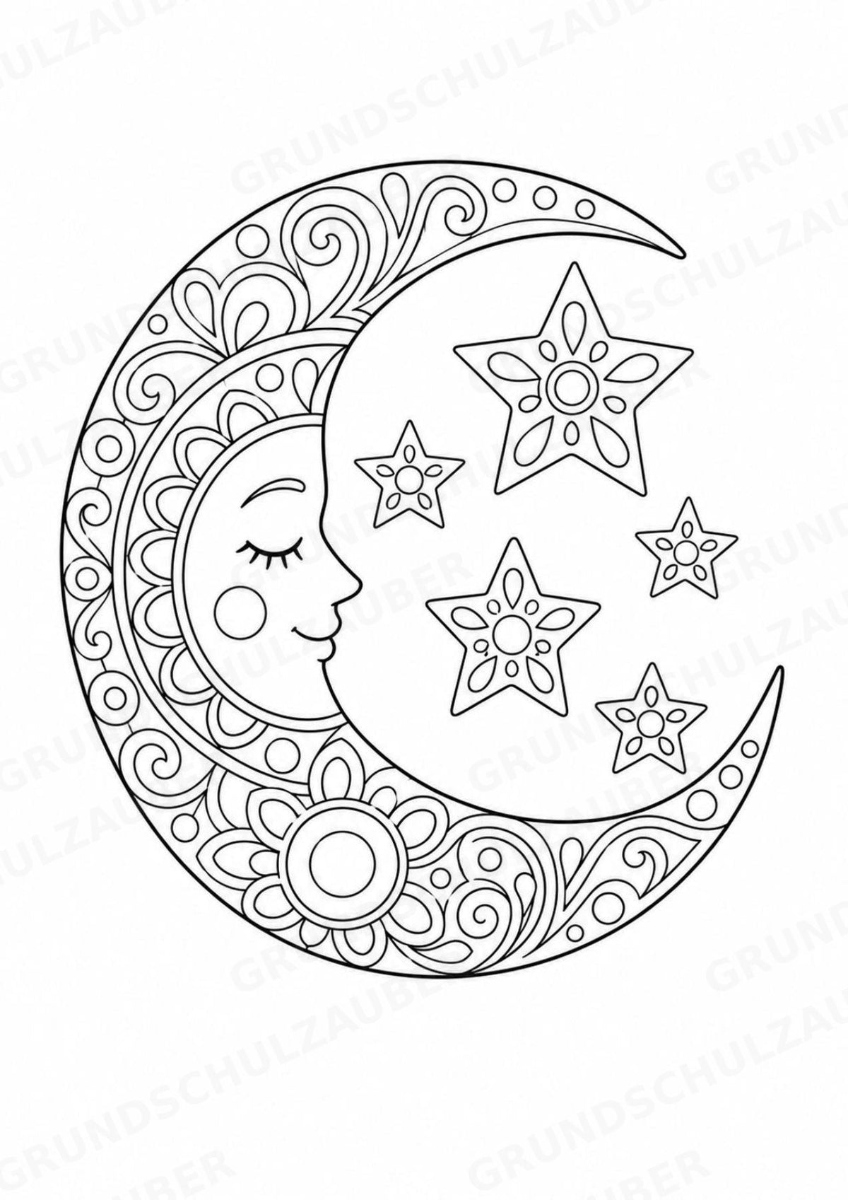 Natur Mandalas Ausmalbilder – Natur und Pflanzen – 15 Malvorlagen – Materialseite 8