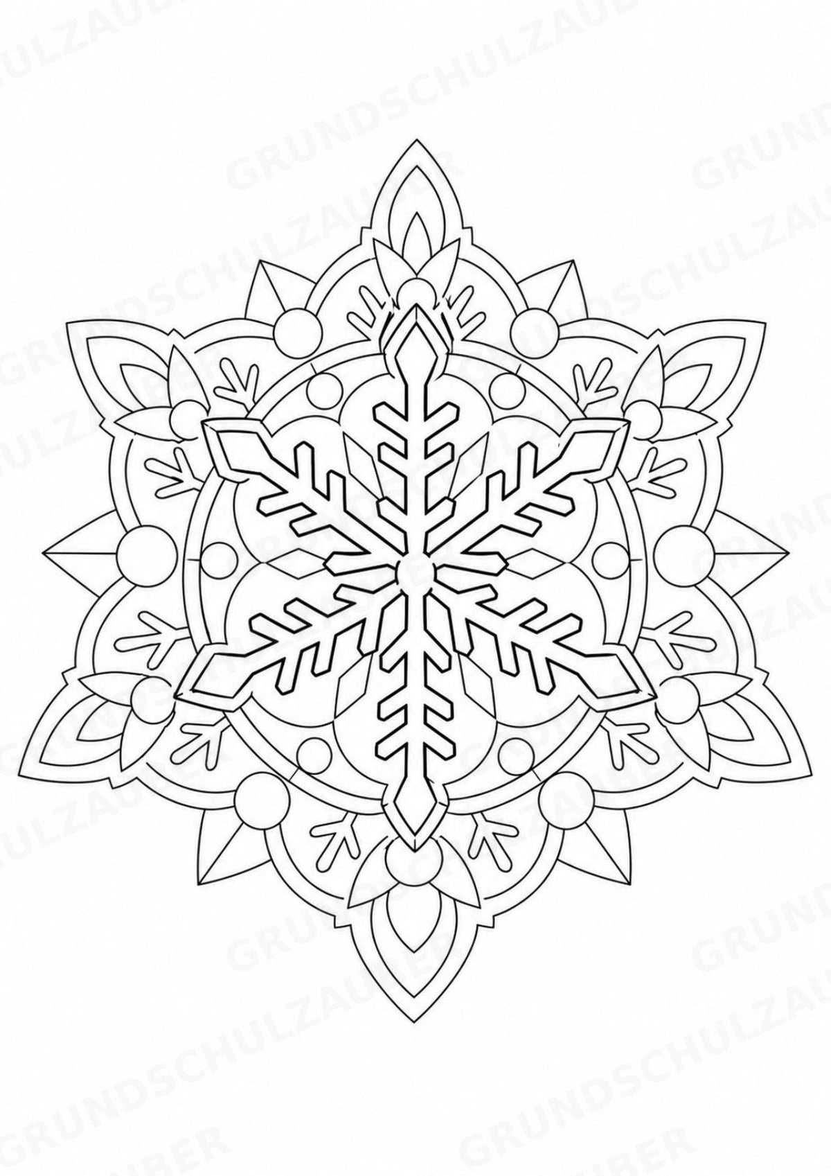 Natur Mandalas Ausmalbilder – Natur und Pflanzen – 15 Malvorlagen – Materialseite 10