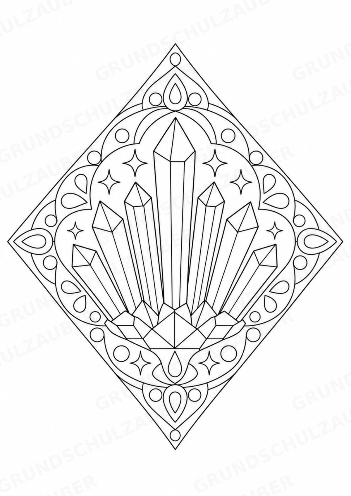 Natur Mandalas Ausmalbilder – Natur und Pflanzen – 15 Malvorlagen – Materialseite 12
