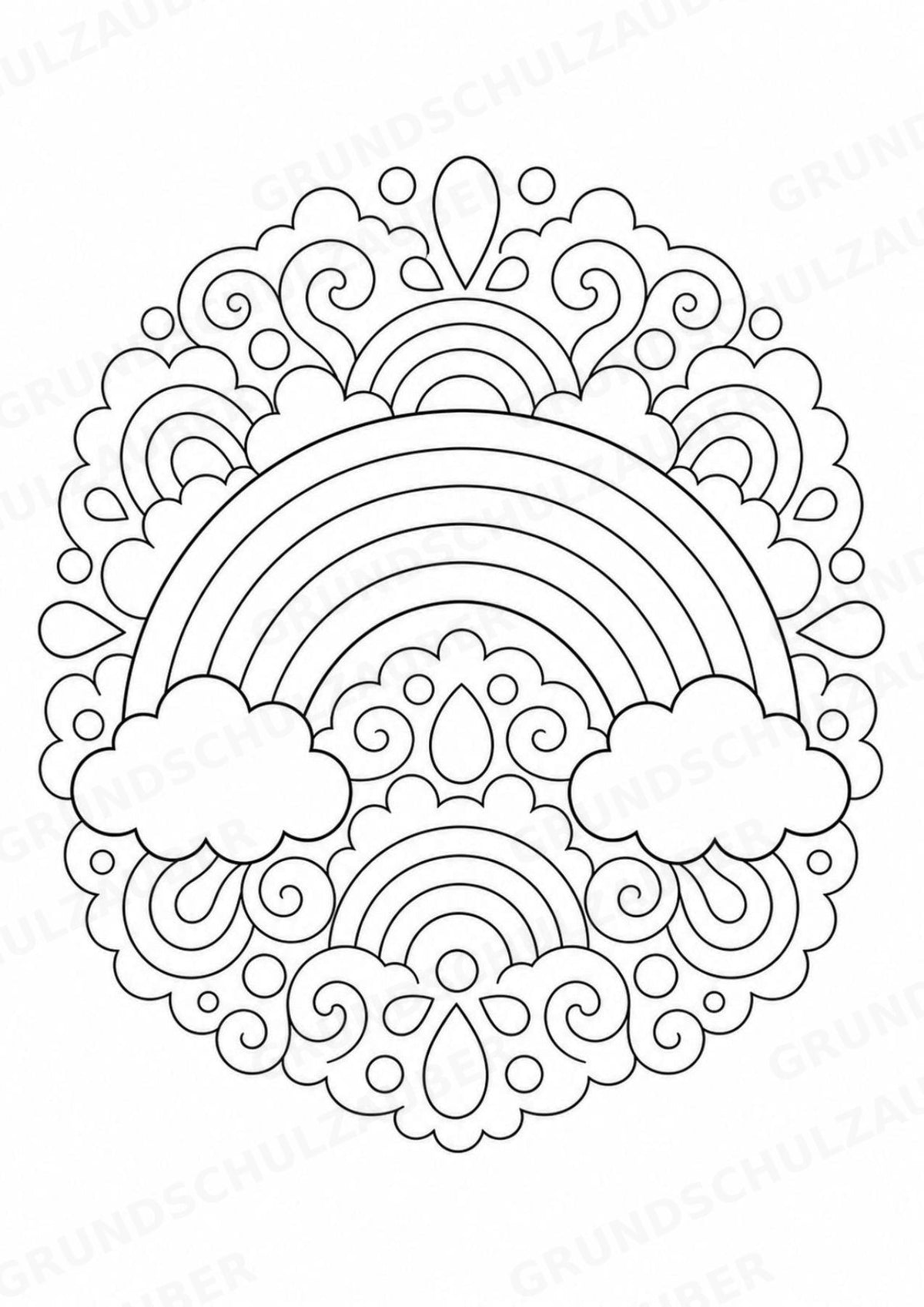 Natur Mandalas Ausmalbilder – Natur und Pflanzen – 15 Malvorlagen – Materialseite 13
