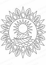 Naturkatastrophen Mandalas Ausmalbilder – Allgemeine Themen – 15 Malvorlagen – Materialseite 9