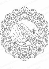 Naturkatastrophen Mandalas Ausmalbilder – Allgemeine Themen – 15 Malvorlagen – Materialseite 11