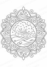 Naturkatastrophen Mandalas Ausmalbilder – Allgemeine Themen – 15 Malvorlagen – Materialseite 15
