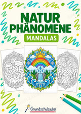 Naturphänomene Mandalas Ausmalbilder – Allgemeine Themen – 15 Malvorlagen – Cover
