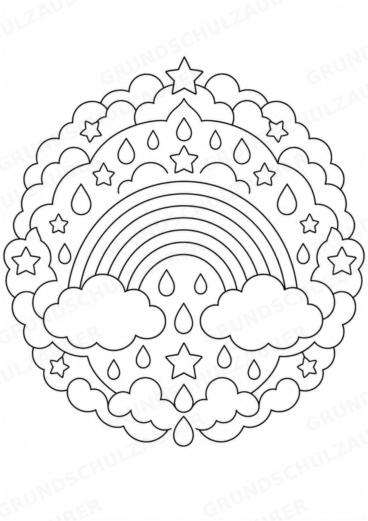 Naturphänomene Mandalas Ausmalbilder – Allgemeine Themen – 15 Malvorlagen – Materialseite 2