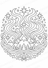 Naturphänomene Mandalas Ausmalbilder – Allgemeine Themen – 15 Malvorlagen – Materialseite 3