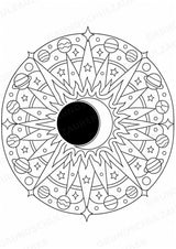 Naturphänomene Mandalas Ausmalbilder – Allgemeine Themen – 15 Malvorlagen – Materialseite 4