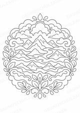 Naturphänomene Mandalas Ausmalbilder – Allgemeine Themen – 15 Malvorlagen – Materialseite 7