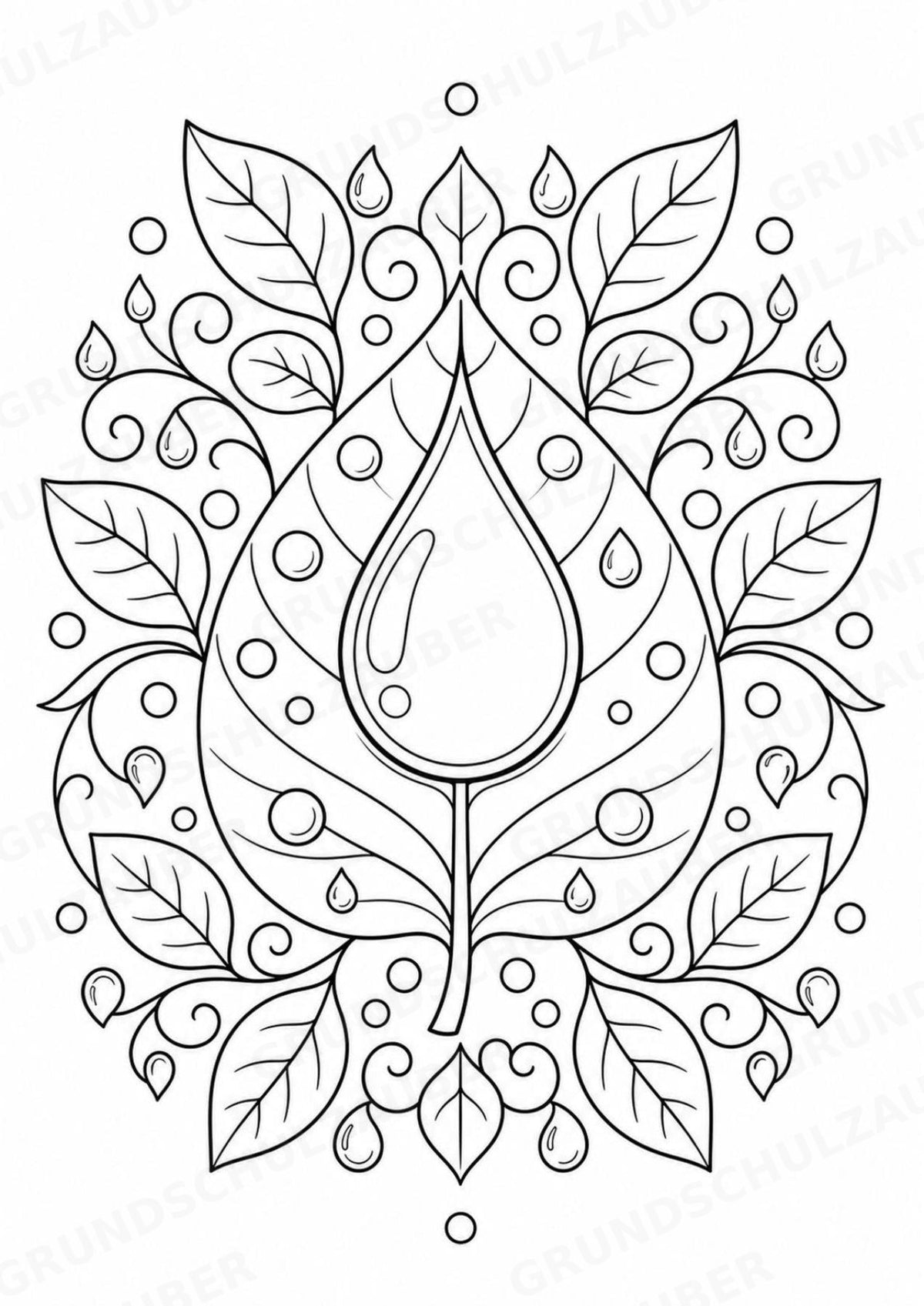 Naturphänomene Mandalas Ausmalbilder – Allgemeine Themen – 15 Malvorlagen – Materialseite 8