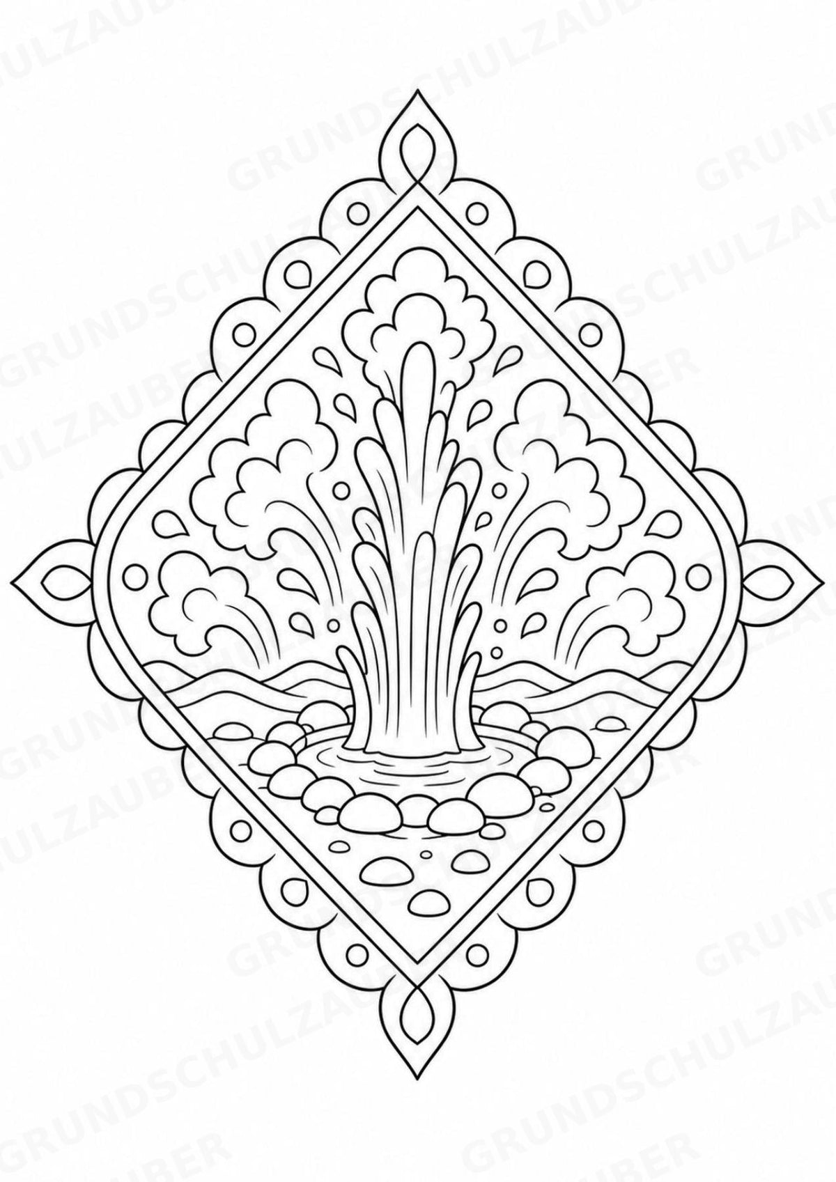 Naturphänomene Mandalas Ausmalbilder – Allgemeine Themen – 15 Malvorlagen – Materialseite 11