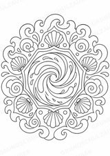 Naturphänomene Mandalas Ausmalbilder – Allgemeine Themen – 15 Malvorlagen – Materialseite 15