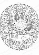 Neuseeland Mandalas Ausmalbilder – Länder und Kulturen – 15 Malvorlagen – Materialseite 3